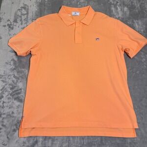 Southern‎ Tide Skipjack Polo Shirt Mens XL Orange Short Sleeve Embroidered Fish